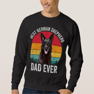 Mens Black German Shepherd Vater Vintag Dog Owner Sweatshirt