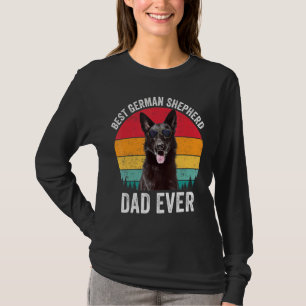Mens Black German Shepherd Vater Vintag Dog Owner T-Shirt