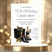 Mens Black Gold Formal Geburtstag Einladung