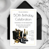 Mens Black Gold Formal Geburtstag Einladung