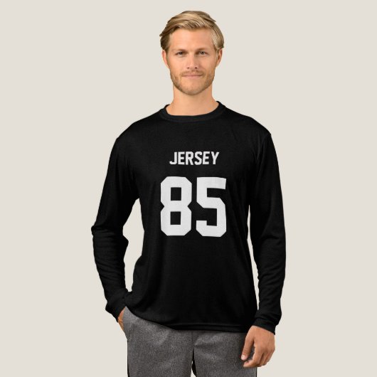 Men's Black Graphic "Jersey 85" Tri-Blend Shirt (Volle Vorderseite)