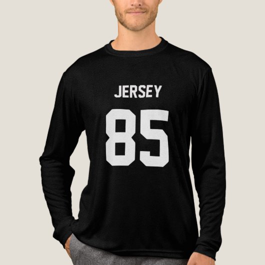 Men's Black Graphic "Jersey 85" Tri-Blend Shirt (Vorderseite)