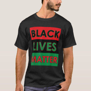Mens Black Lives Materie Pan African Flag politisc T-Shirt