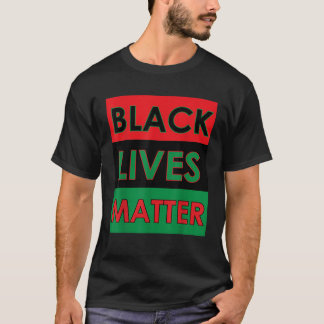 Mens Black Lives Materie Pan African Flag politisc T-Shirt