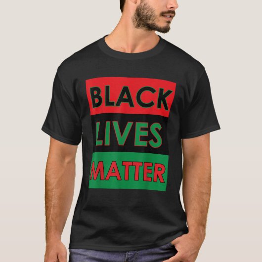 Mens Black Lives Materie Pan African Flag politisc T-Shirt (Vorderseite)