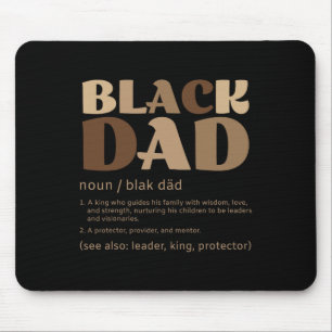 Mens Black Vater Melanin Definition Afroamerikaner Mousepad