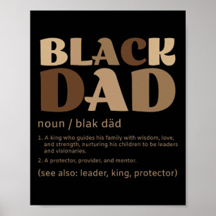 Mens Black Vater Melanin Definition Afroamerikaner Poster