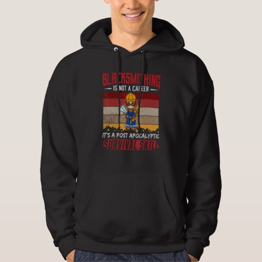 Mens Blacksmith ist kein Karriere-Smithing-Überleb Hoodie (Vorderseite)
