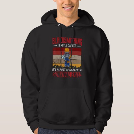 Mens Blacksmith ist kein Karriere-Smithing-Überleb Hoodie (Vorderseite)