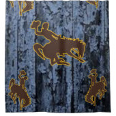 Mens Blue Black Cowboy Duschvorhang (Vorderseite)