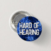 Mens Blue Dschungel Verlasst schwer zu hören Button (Vorne & Hinten)