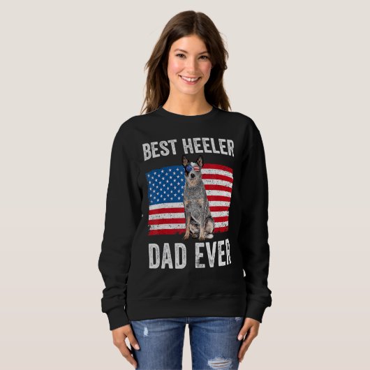 Mens Blue Heeler Vater Australian Cattle Dog Ameri Sweatshirt (Vorne ganz)