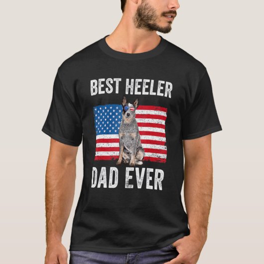 Mens Blue Heeler Vater Australian Cattle Dog Ameri T-Shirt (Vorderseite)