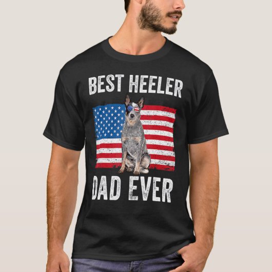 Mens Blue Heeler Vater Australian Cattle Dog Ameri T-Shirt (Vorderseite)