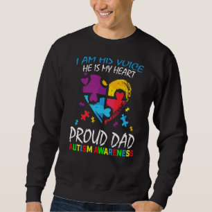 Mens Blue Proud Autismus Awareness Vater Son Autis Sweatshirt