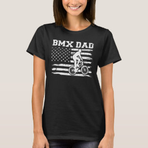 Mens Bmx Vater USA Flagge Vintag Radsport Bmx Ride T-Shirt