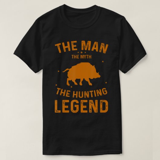 Mens Boar Hunter Wild Hog Jagd T - Shirt (Design vorne)