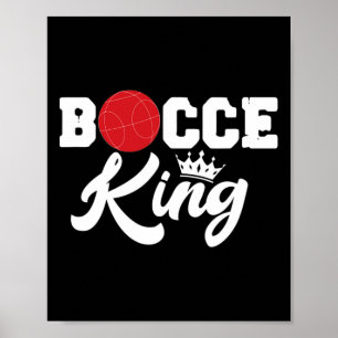 Mens Bocce King Bocci Spieler Italienischer Ladera Poster