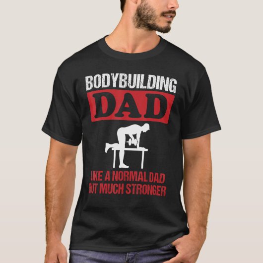 Mens Bodybuilding Dad Dumbbell Rowing Exercise Str T-Shirt (Vorderseite)