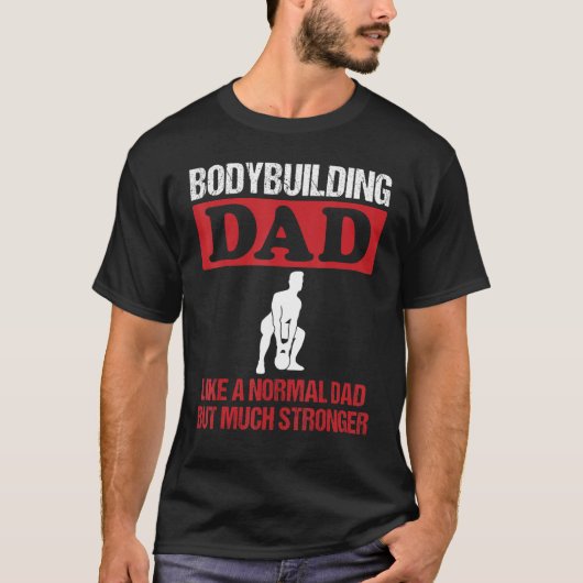Mens Bodybuilding Dad Slogan Kettlebell Strength T T-Shirt (Vorderseite)