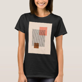 Mens Boho Abstrakt Formen Mitte Jahrhundert Modern T-Shirt