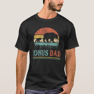 Mens Bonus Vater Bear For Men Papa Step Vater Funn T-Shirt
