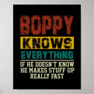 Mens Boppy weiß alles Vintage Boppy Lover Poster