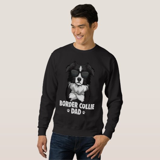 Mens Border Collie Dog Dad Sweatshirt (Vorne ganz)