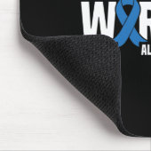 Mens Boyfriend of a Warrior Blue Ribbon Alopezie A Mousepad (Ecke)