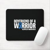 Mens Boyfriend of a Warrior Blue Ribbon Alopezie A Mousepad (Mit Mouse)