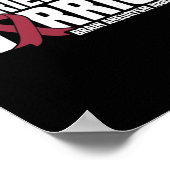 Mens Boyfriend of a Warrior Brain Aneurysm Awarene Poster (Ecke)