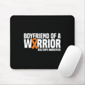 Mens Boyfriend of a Warrior Orange Ribbon RSDCRPS Mousepad (Mit Mouse)