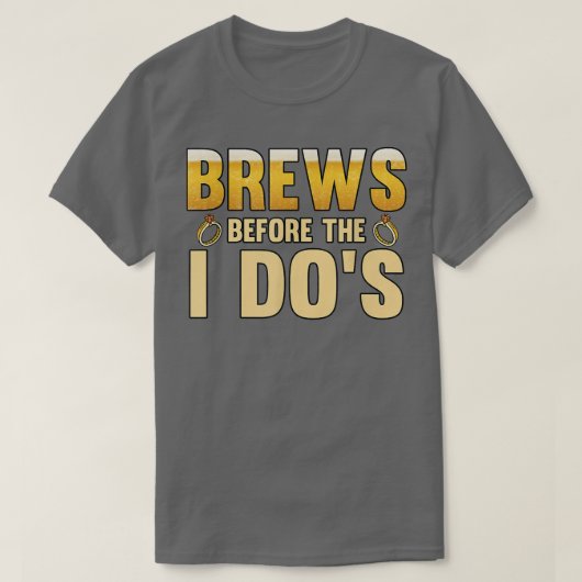 Mens Brews before the i dos Groom T-Shirt (Design vorne)