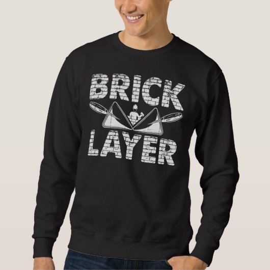 Mens Bricklayer Brick Mason Masons Mauerwerk Brick Sweatshirt (Vorderseite)
