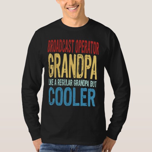 Mens Broadcast Operator Grandpa Like a Regular Gra T-Shirt (Vorderseite)
