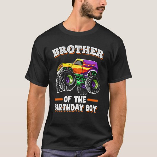 Mens Brother of the Birthday Boy Vathers Monster T T-Shirt (Vorderseite)