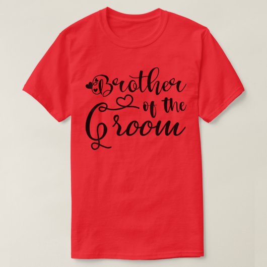Mens Brother Of The Groom Matching Wedding And Bac T-Shirt (Design vorne)