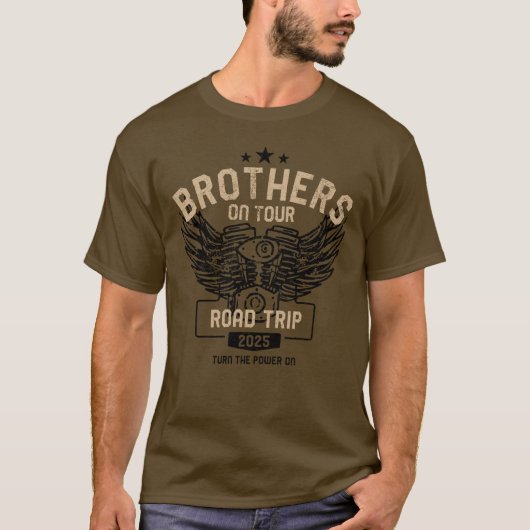 Mens Brothers on Tour Road Crew 2025 T-Shirt (Vorderseite)