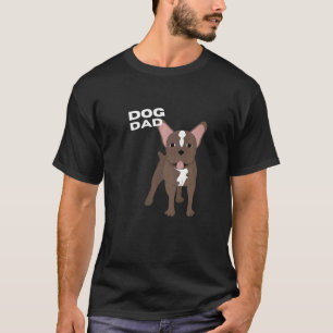 Mens Brown French Bulldog Vater Man T-Shirt