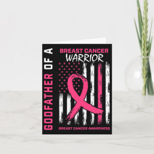 Mens Brustkrebs Kriegerin Godtochter Pink Ribbon Karte