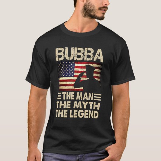 Mens Bubba der Mann der Mythos der Legende Amerika T-Shirt (Vorderseite)