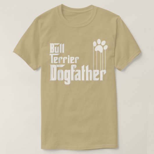 Mens Bull Terrier Dog Dad T-Shirt (Design vorne)