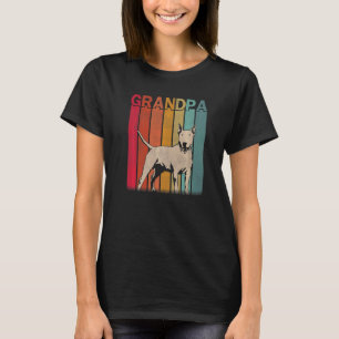 Mens Bull Terrier Dog Retro Vintag Opa Graphi T-Shirt