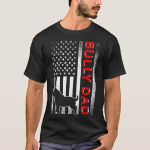Mens Bully oder Pitbull Hund Vater Vintag American T-Shirt