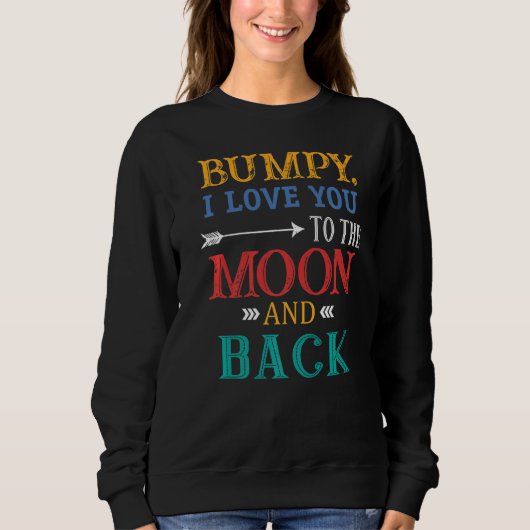 Mens Bumpy ich Liebe Sie zum Mond und zurück Sweatshirt (Vorderseite)