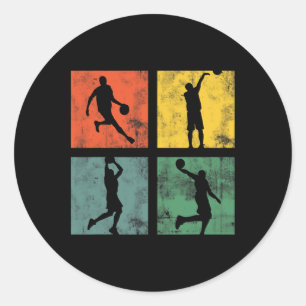 Mens Bysketbyll Player Spaß für Bysketbyll Spieler Runder Aufkleber