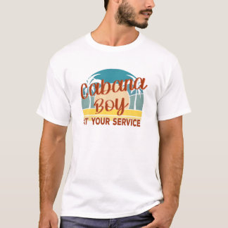 Mens Cabana Boy bei Ihrem Service Pool Junge T-Shirt