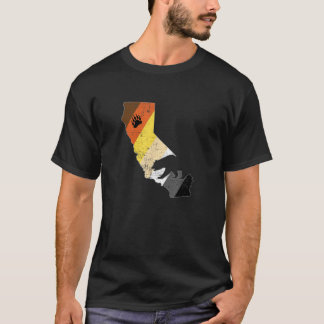 Mens California Gay Bear Flag Pride Paw erschütter T-Shirt