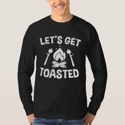 Mens Campfire Smores Marshmallows Camping Lasse Ge T-Shirt (Vorderseite)