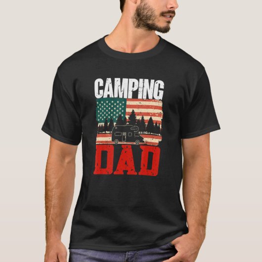 Mens Camping Dad Camper Caravan Camping 12 T-Shirt (Vorderseite)